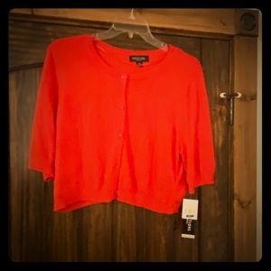 High waisted red sweater